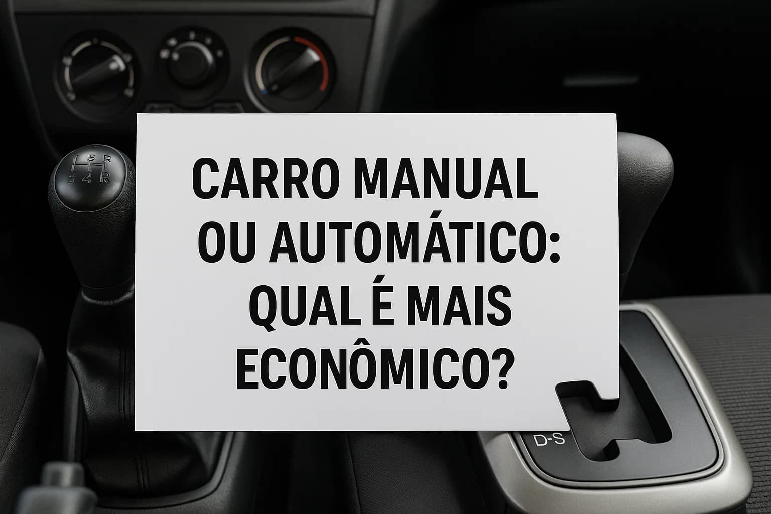 Carro Manual ou Automático: Qual é mais econômico?